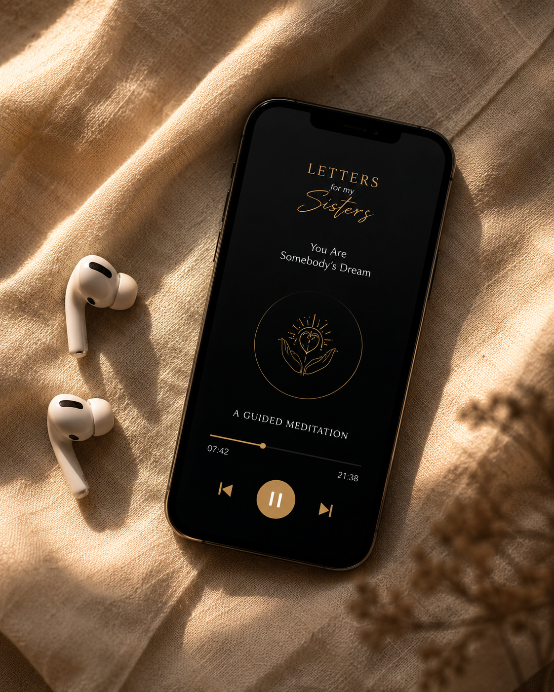 Guided meditation phone preview