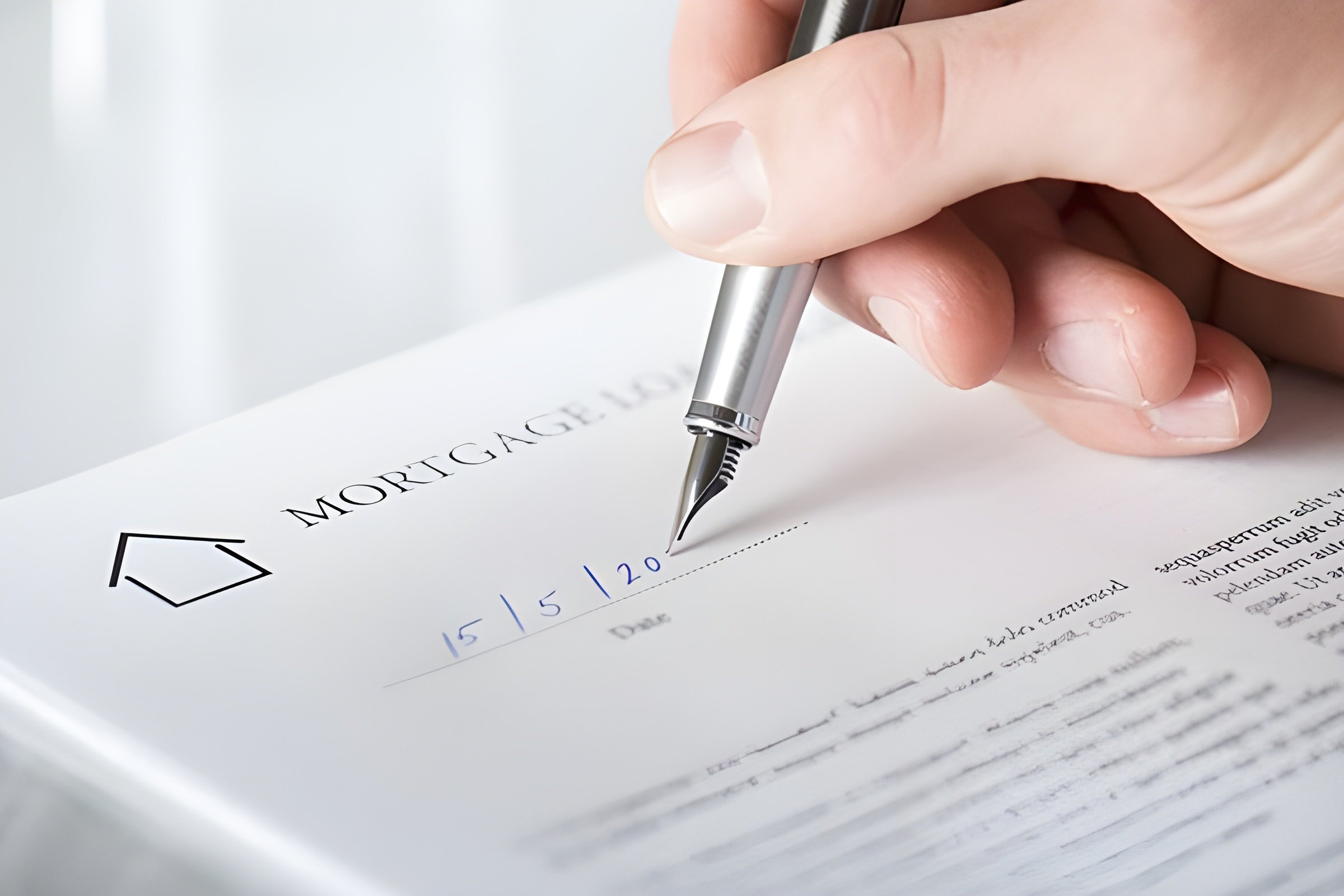Mortgage papers being signed