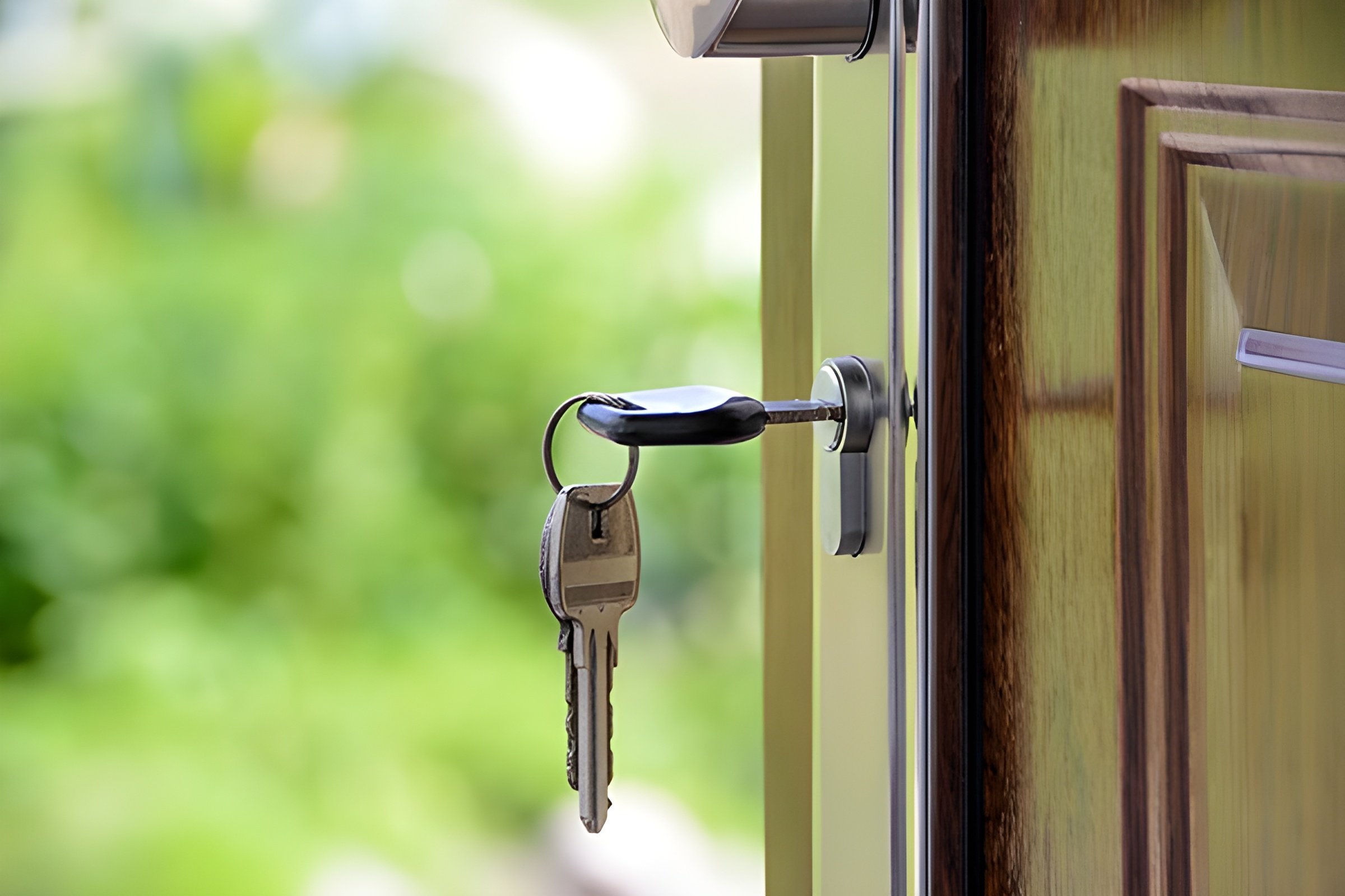 Key in a door
