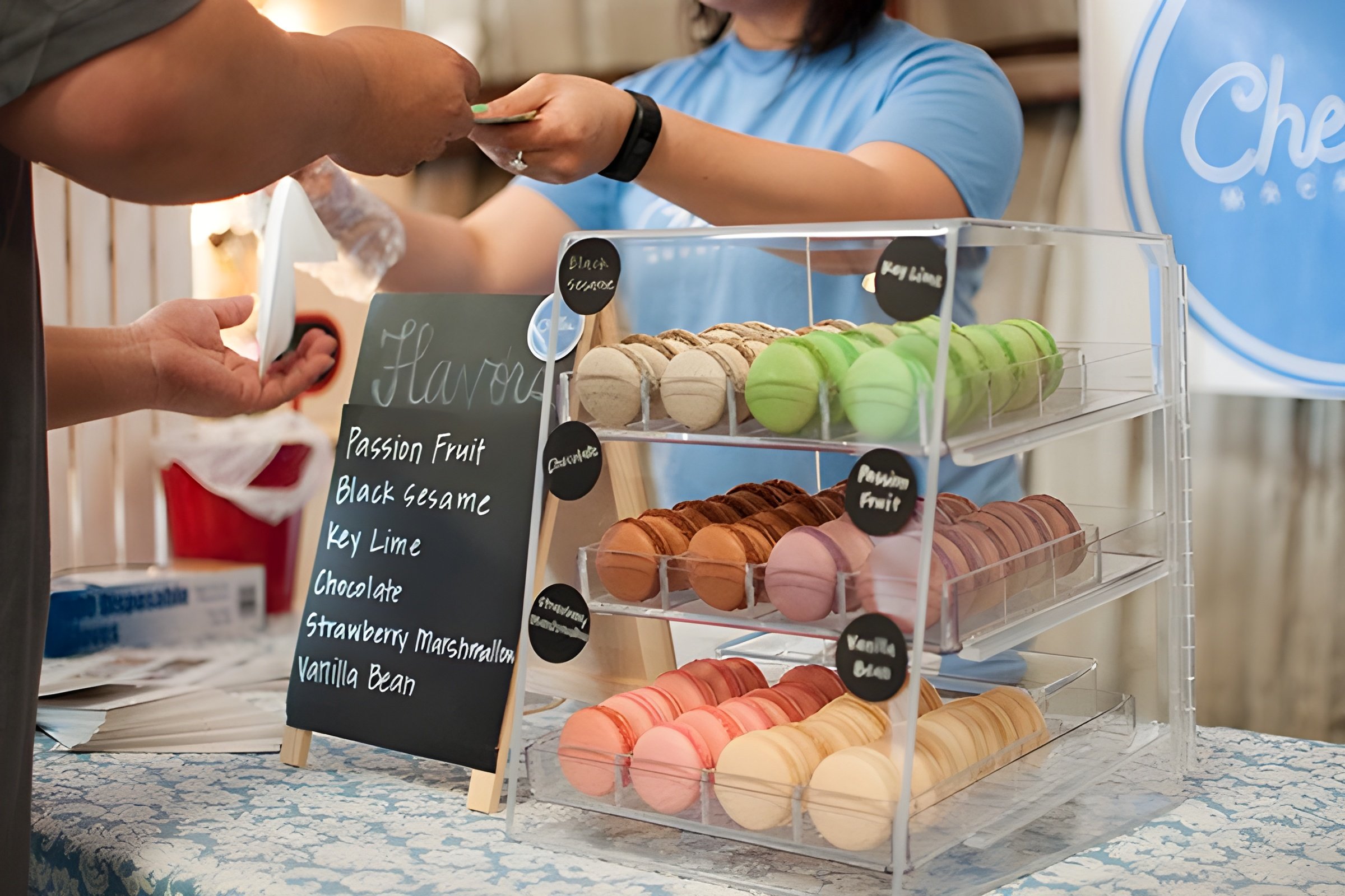 macaroons being sold