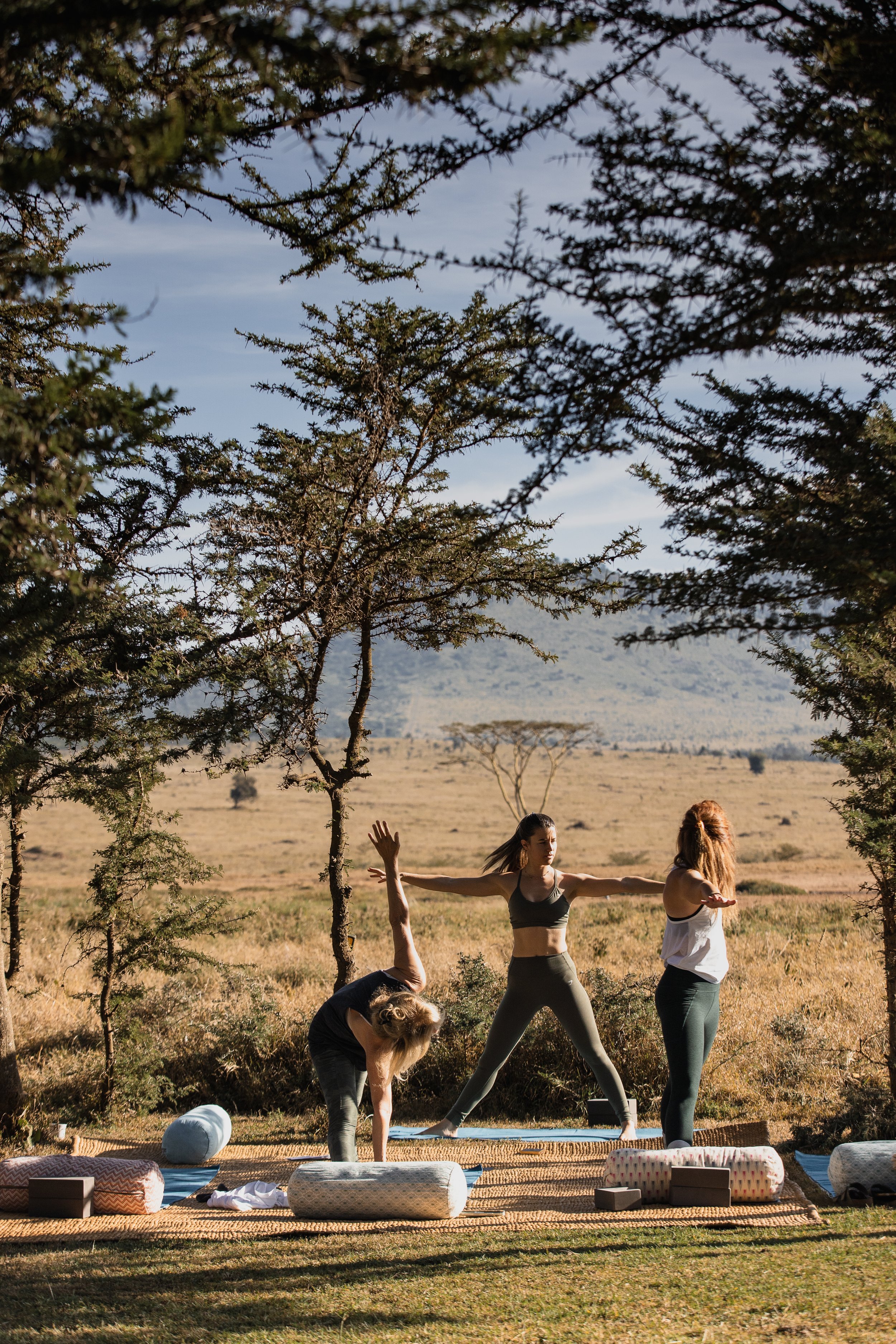 Yoga on safari at Enasoit, Kenya