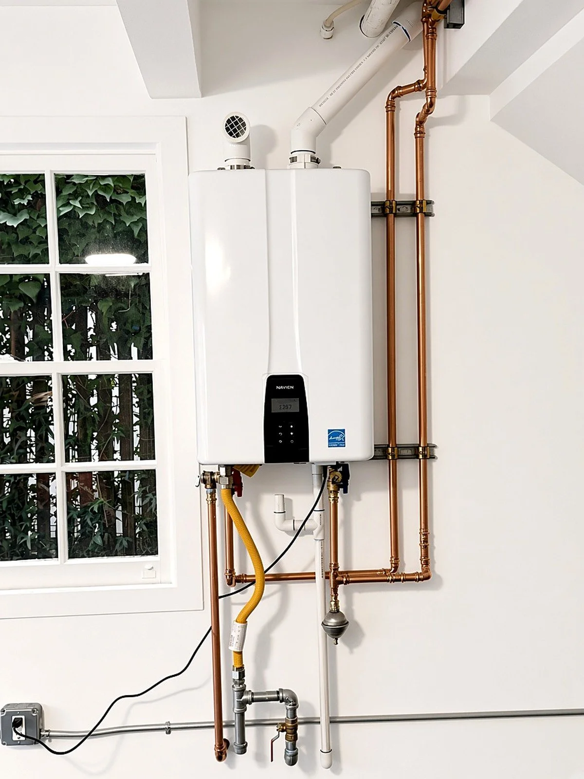 Tankless water heater installation