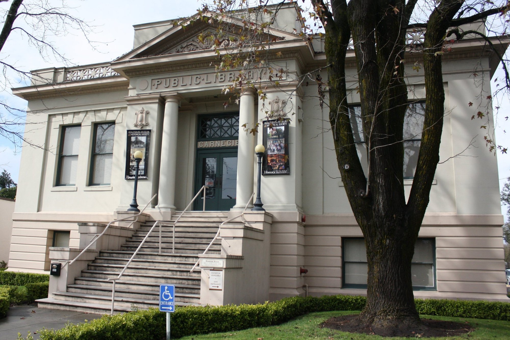 Healdsburg Museum in the former Carnegie Library building on Matheson Street