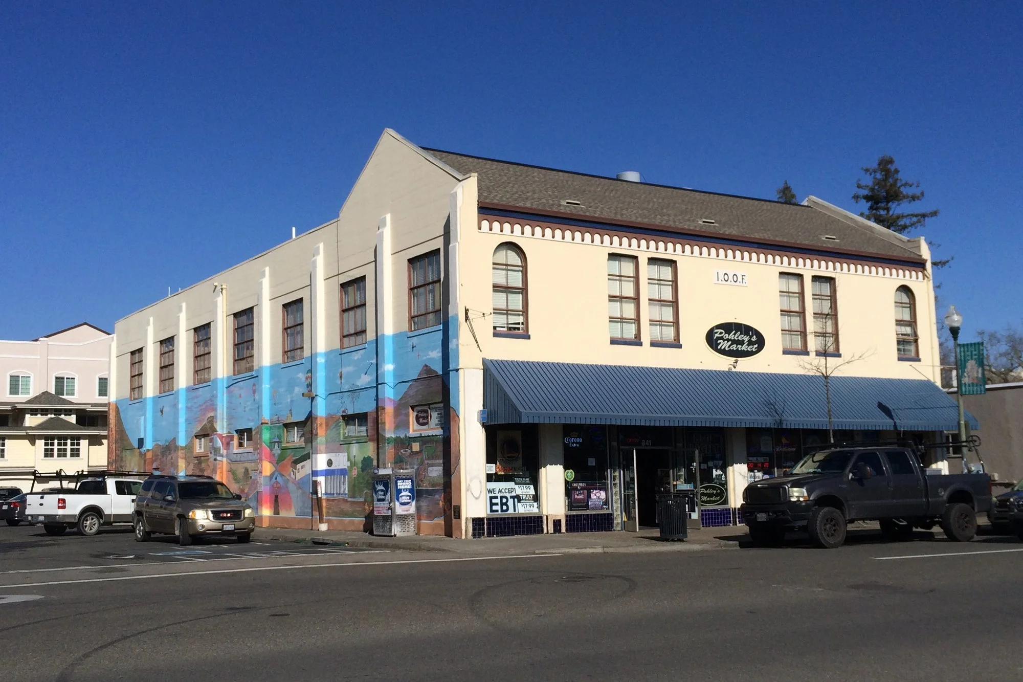 Historic IOOF Hall on Windsor River Road in Old Downtown Windsor