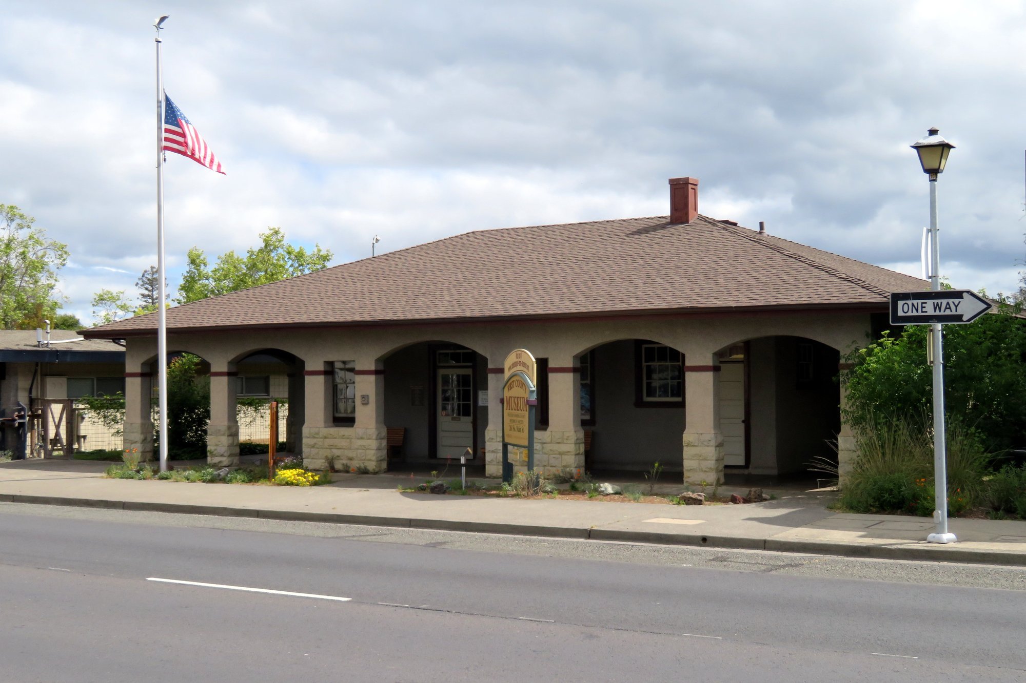 Former Petaluma & Santa Rosa Railway depot in Sebastopol, now the West County Museum