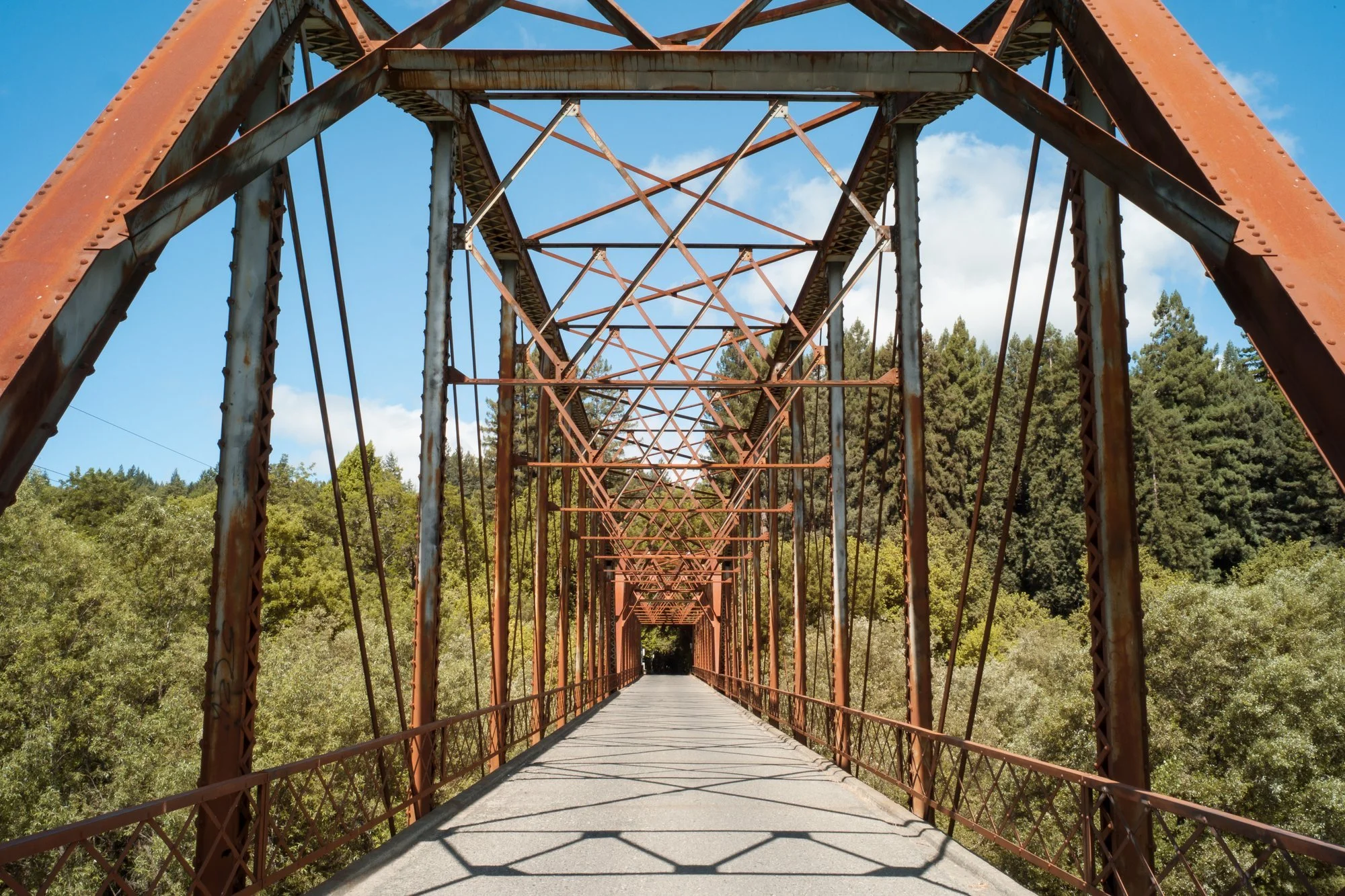 Wohler Bridge, a historic truss bridge over the Russian River near Forestville