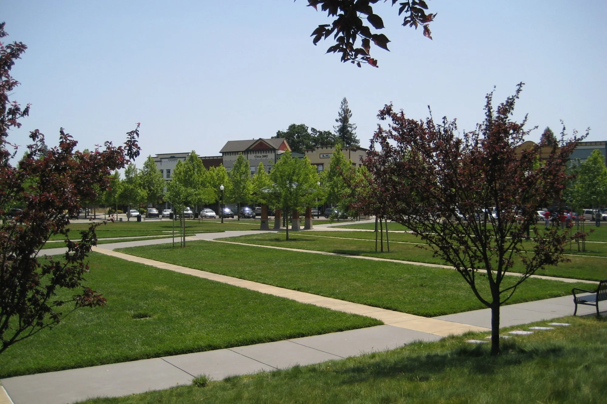 Windsor Town Green, the grassy town square in downtown Windsor