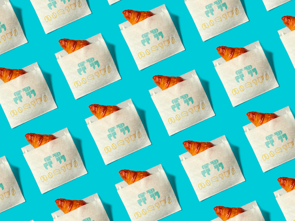 Civil Goat Coffee croissant branding
