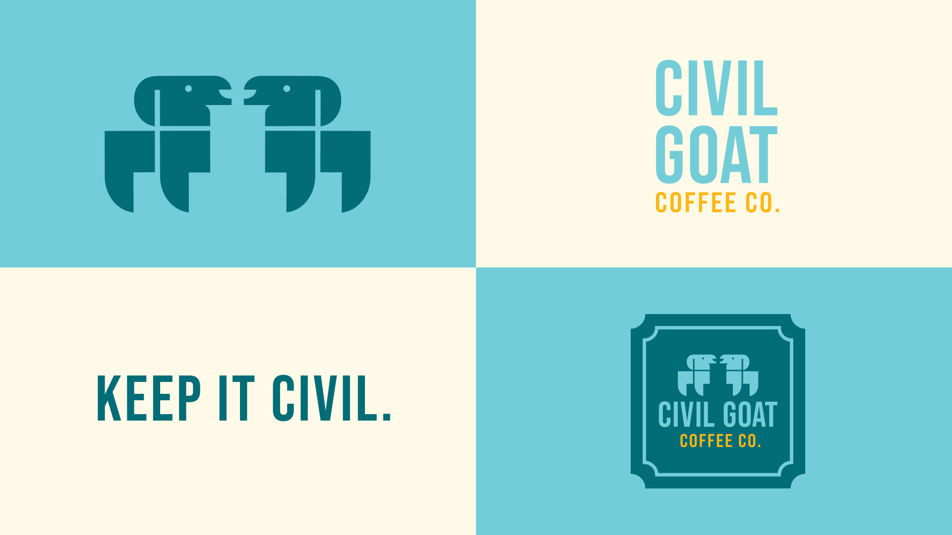 Civil Goat Coffee logo variations