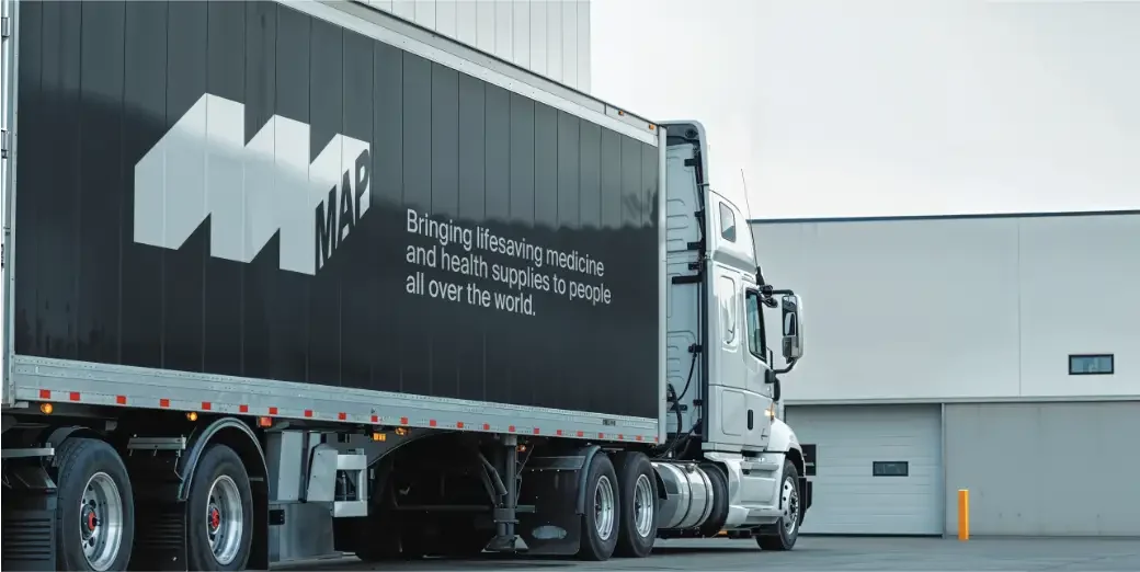 Concept two shown on the side of a semi truck trailer