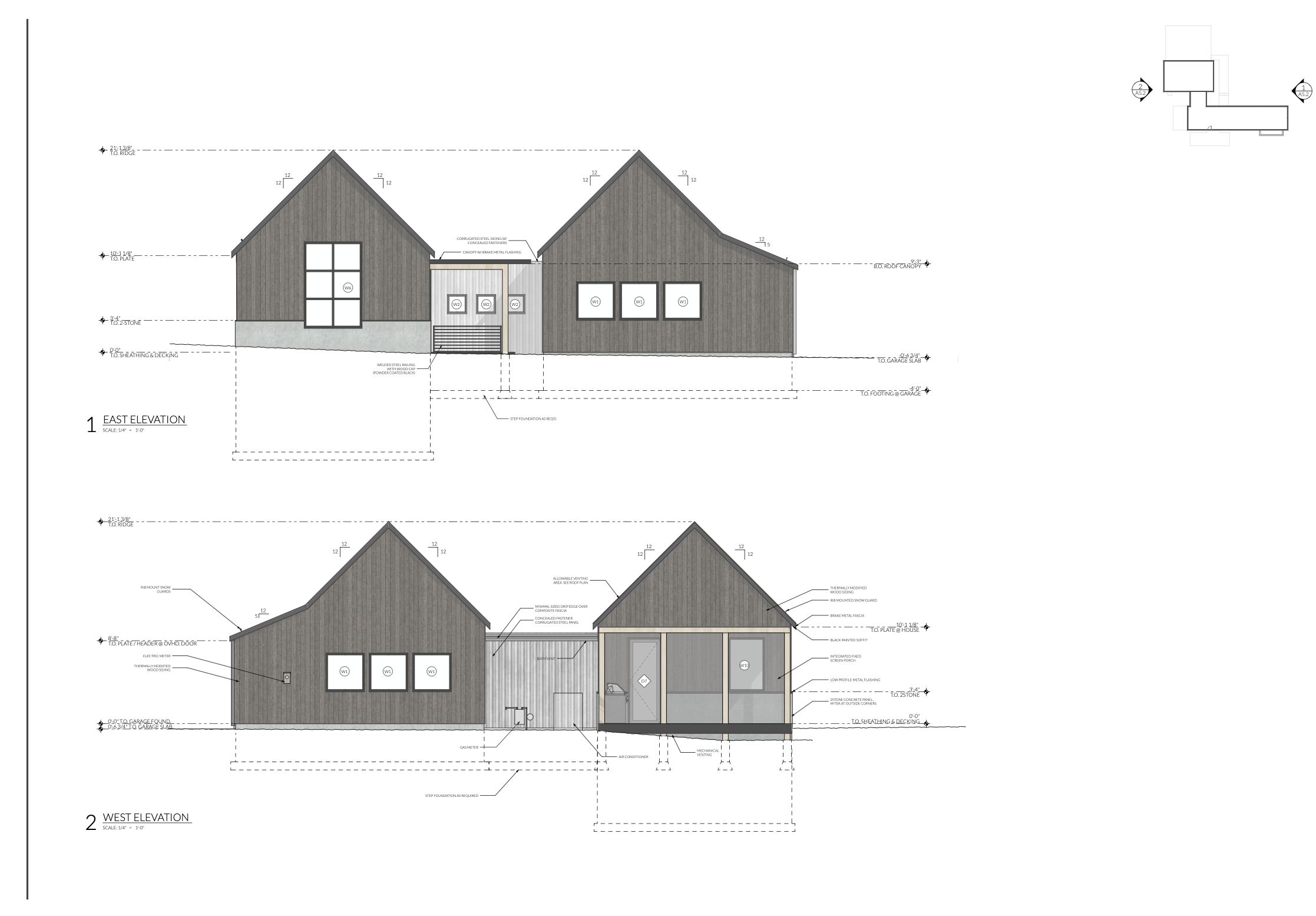 East & West Elevations