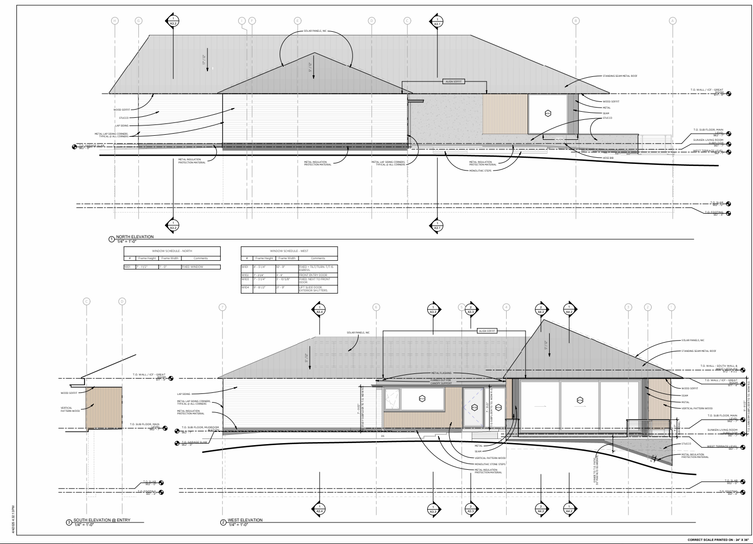 East & West Elevations