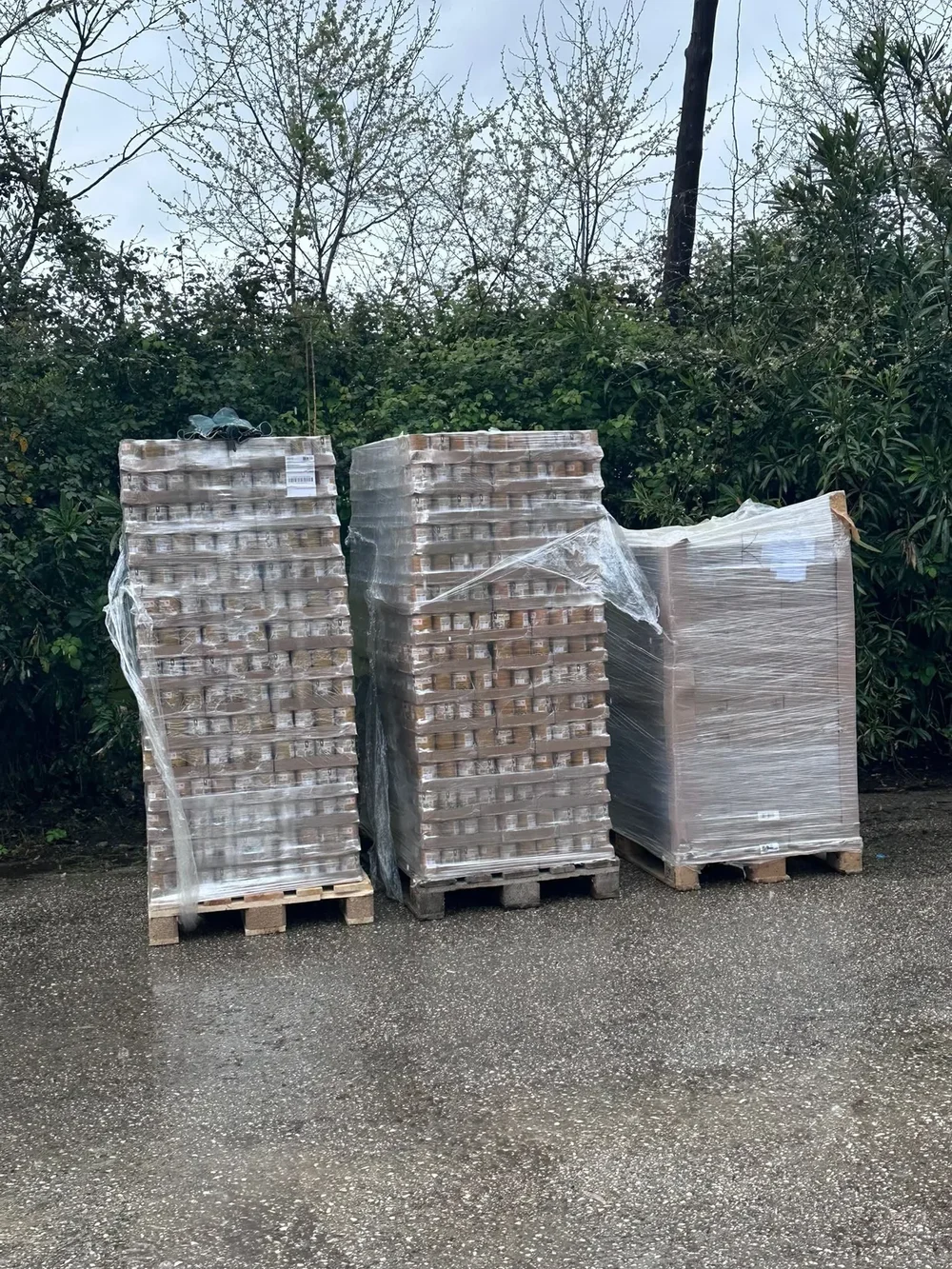 Three pallets delivered to the sanctuary