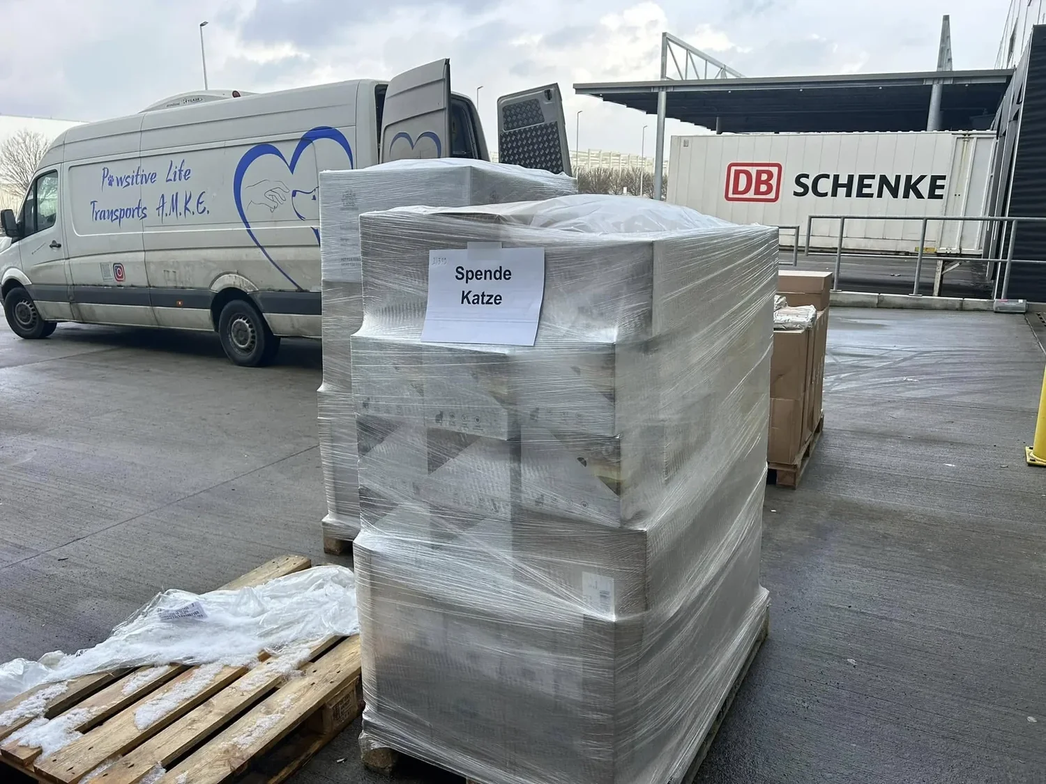 Food donation prepared for transport in Germany