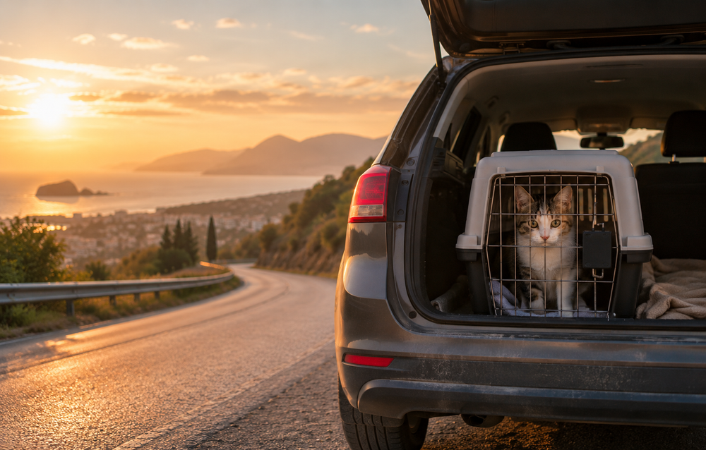 Animal transport van for our Corfu cats