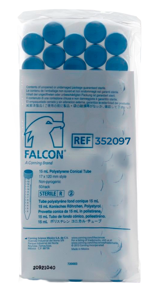Falcon 352097 – Tubos cónicos 15 mL