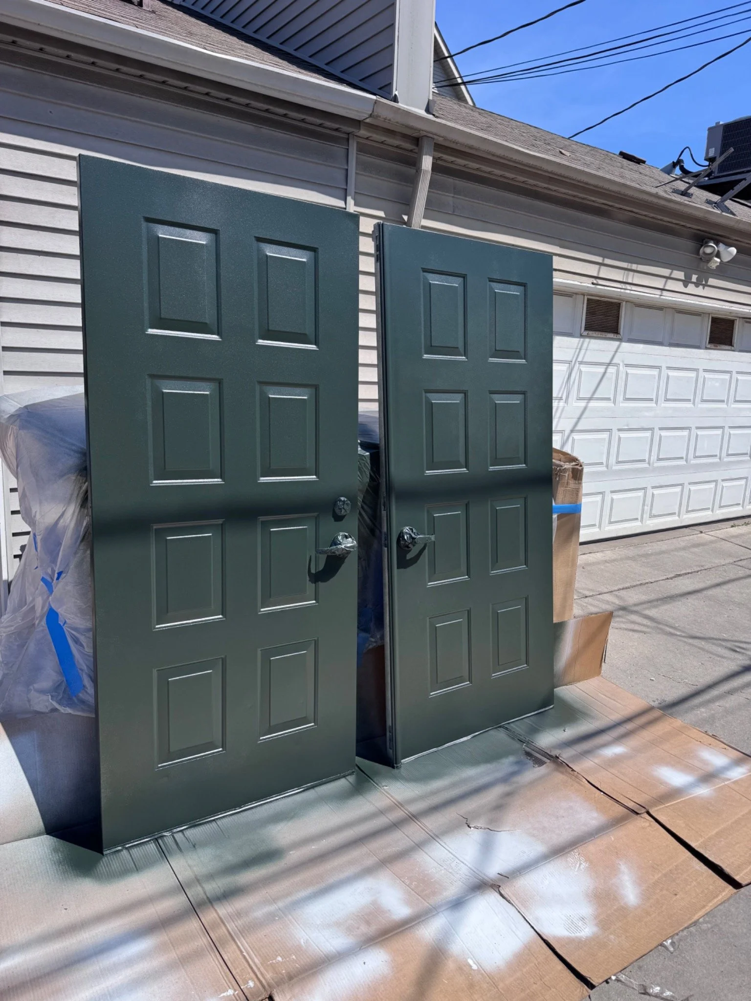 Door sanding and surface preparation