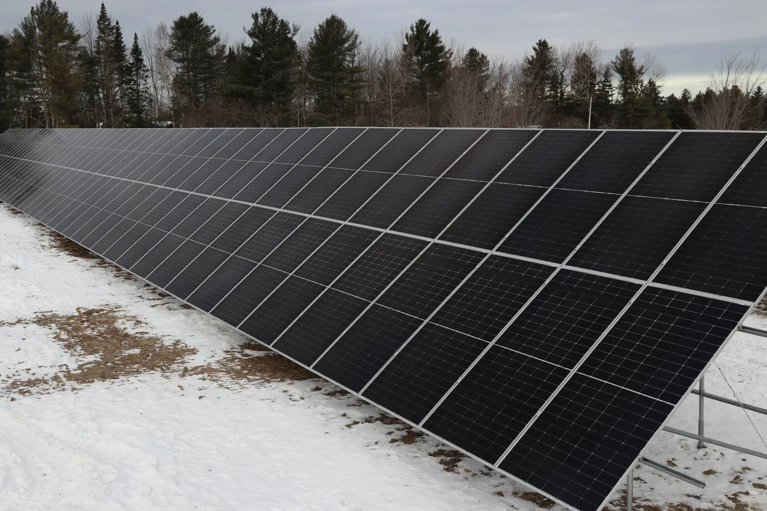 Off-grid solar installation for remote Maine properties