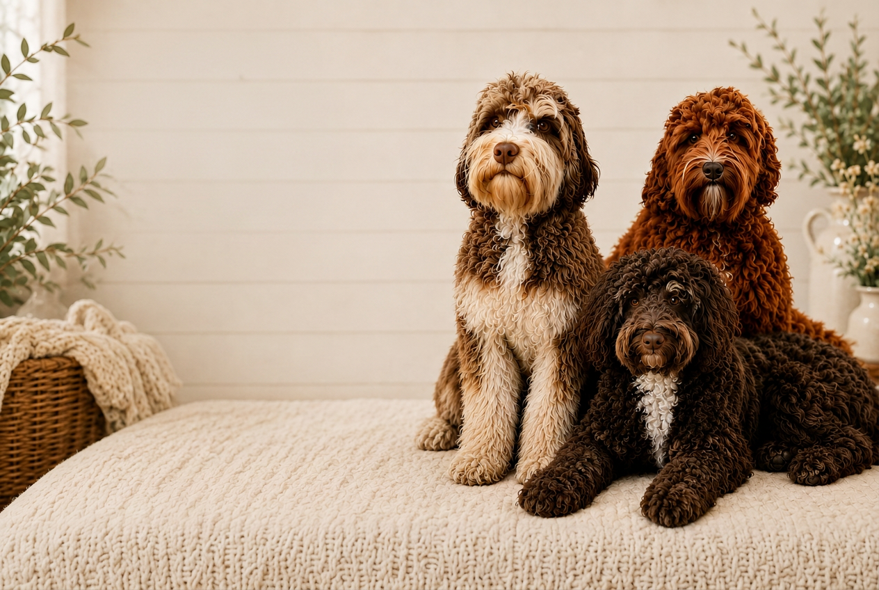 Walls Family Doodles Australian Labradoodle parents, a short drive from Indianapolis