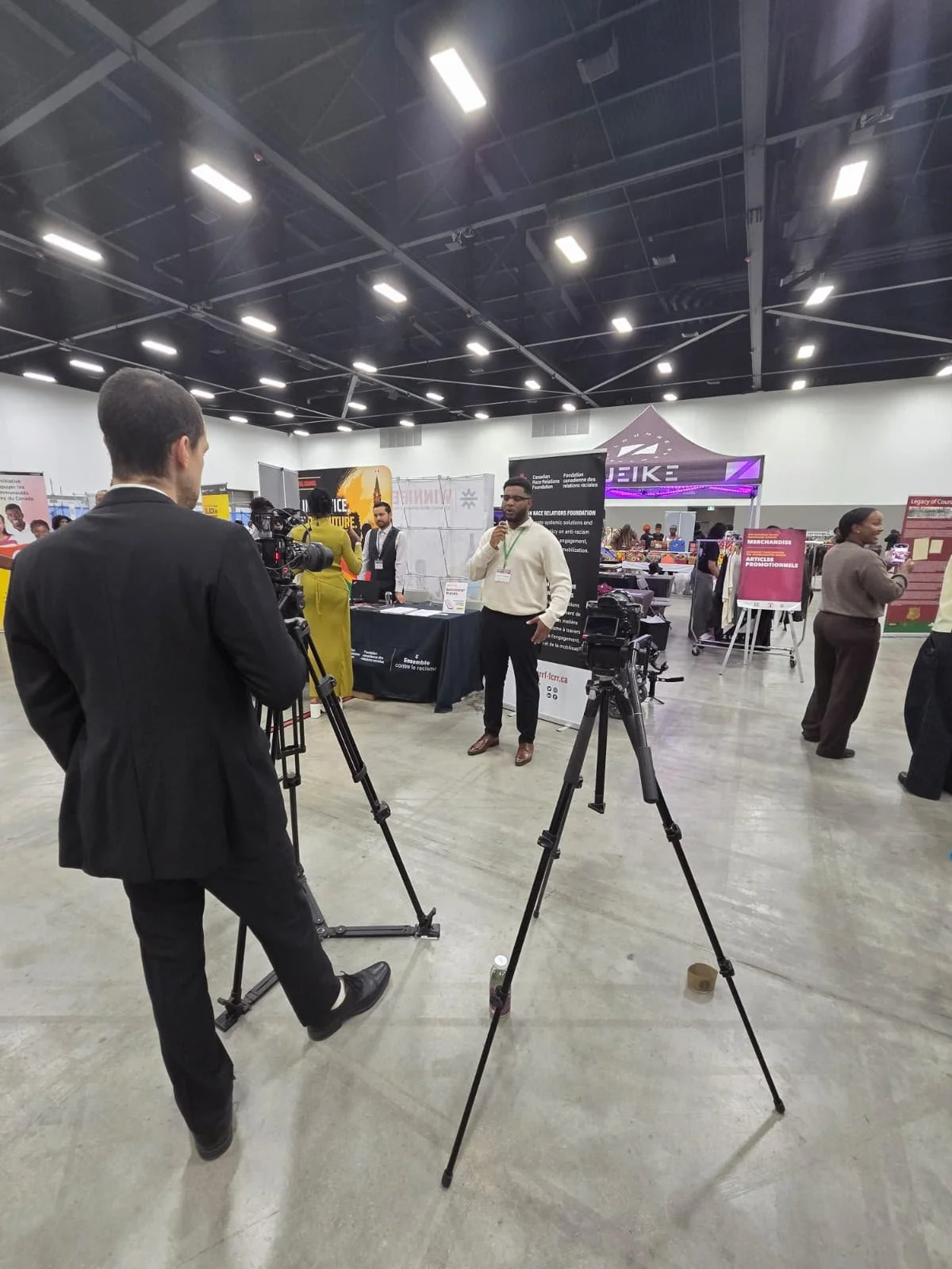 Community organizations in the Summit exhibition hall.
