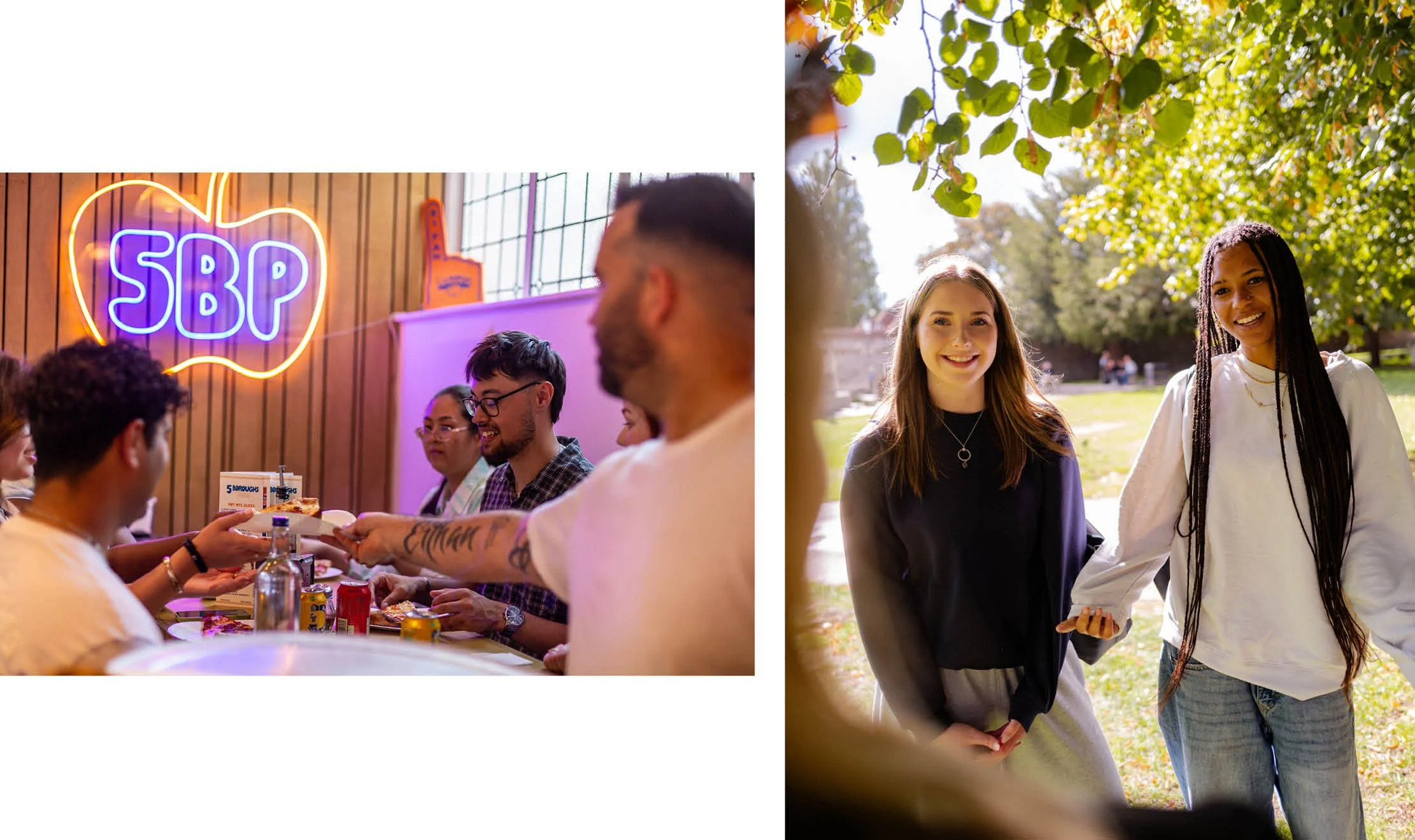 Students socialising in Winchester