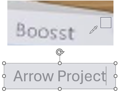 PowerPoint step: insert image and add text box
