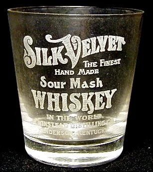Etched Whiskey Glass