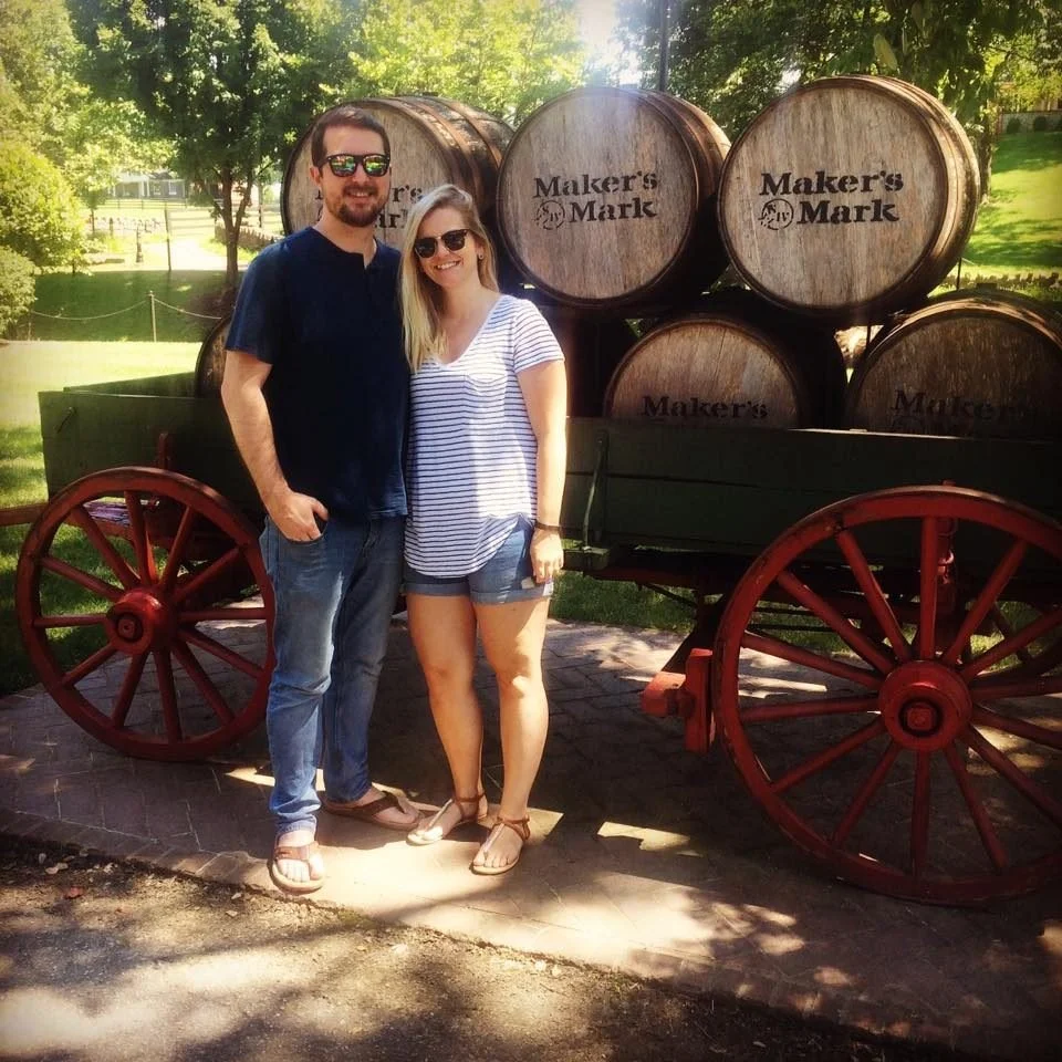 Zach and his wife at Maker's Mark, 2017