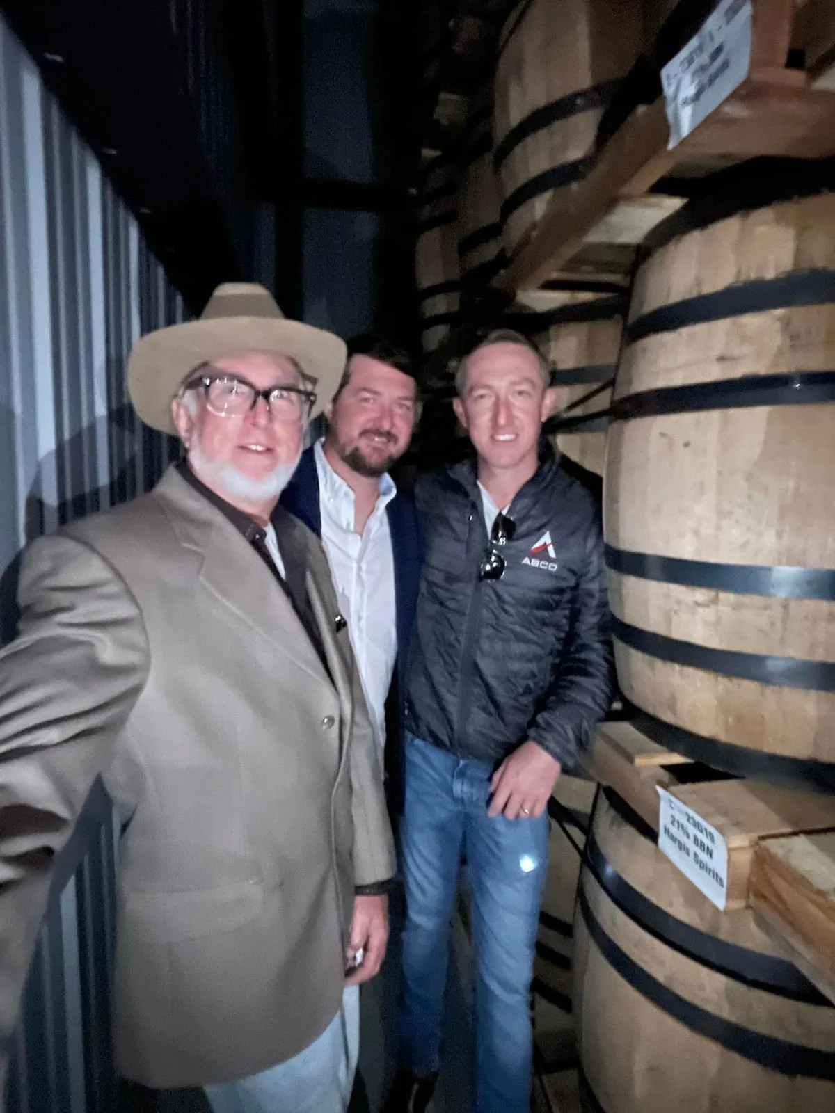 The first batch of Silk Velvet resting in the barrel house, 2023