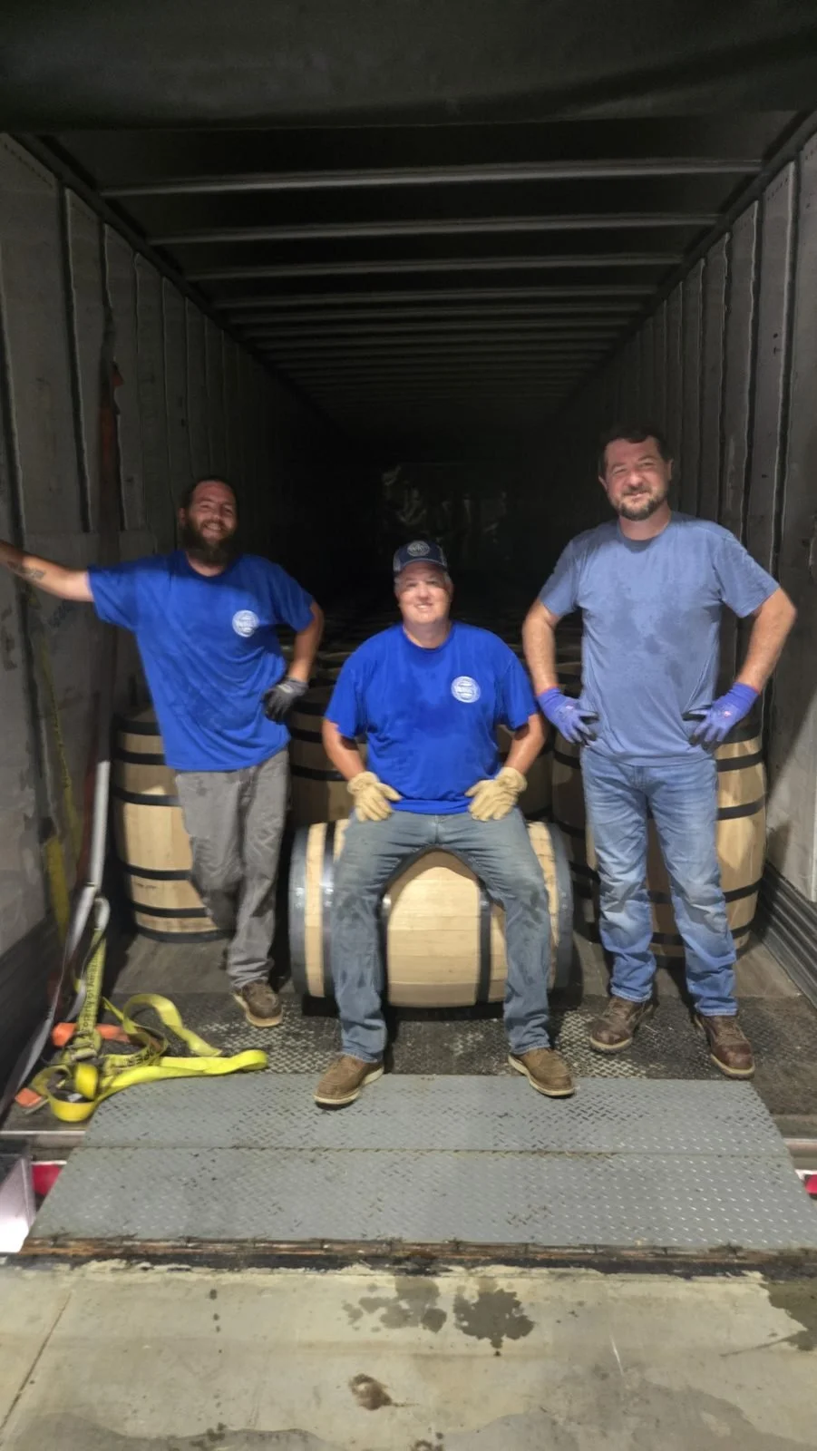 Last row of the barrel truck to go