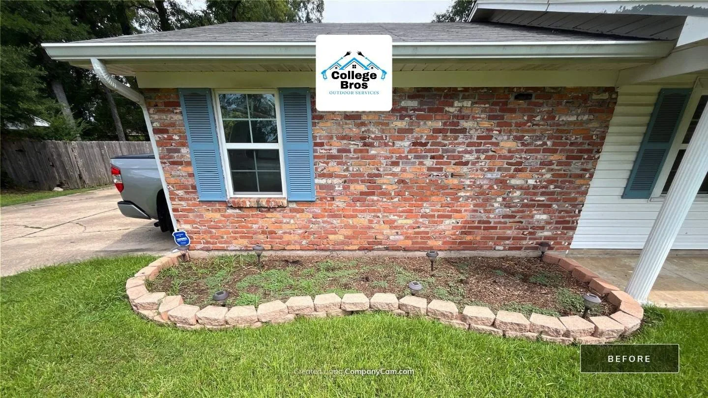 Before bed cleanup and mulch install