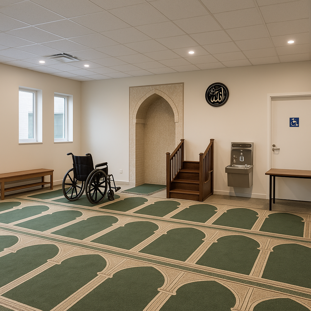 Rendering of a bright community room