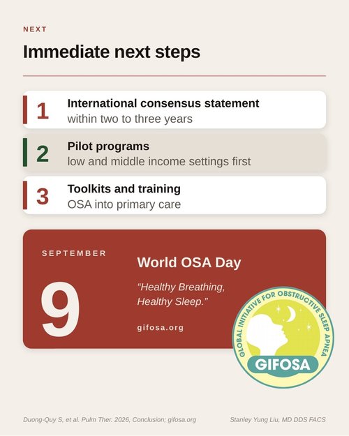 Próximos pasos inmediatos y el Día Mundial de la AOS