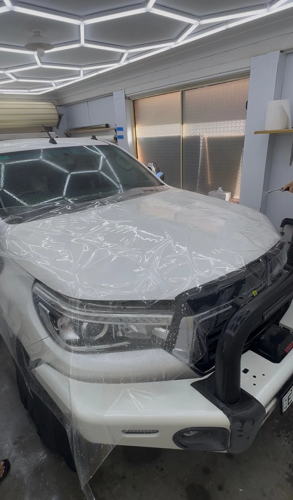 Toyota Hilux bonnet paint protection film installation at RD Mobile Car Detailing Central Coast NSW