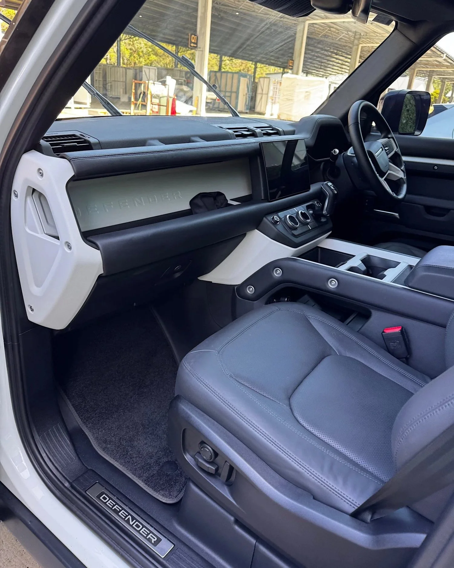 Land Rover Defender front interior detailing clean seat dashboard Central Coast NSW
