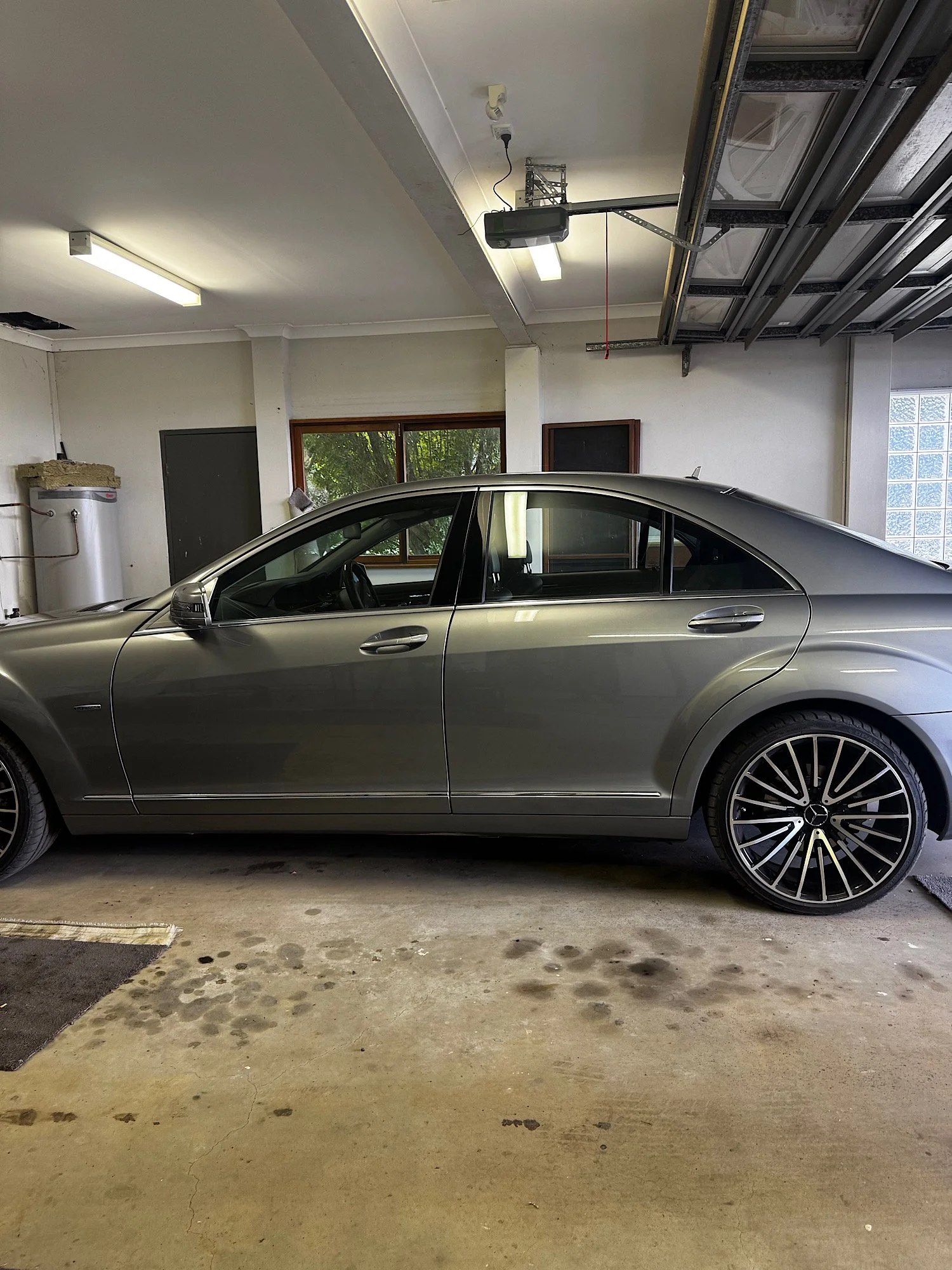2013 Mercedes-Benz S350 before window tint installation side profile