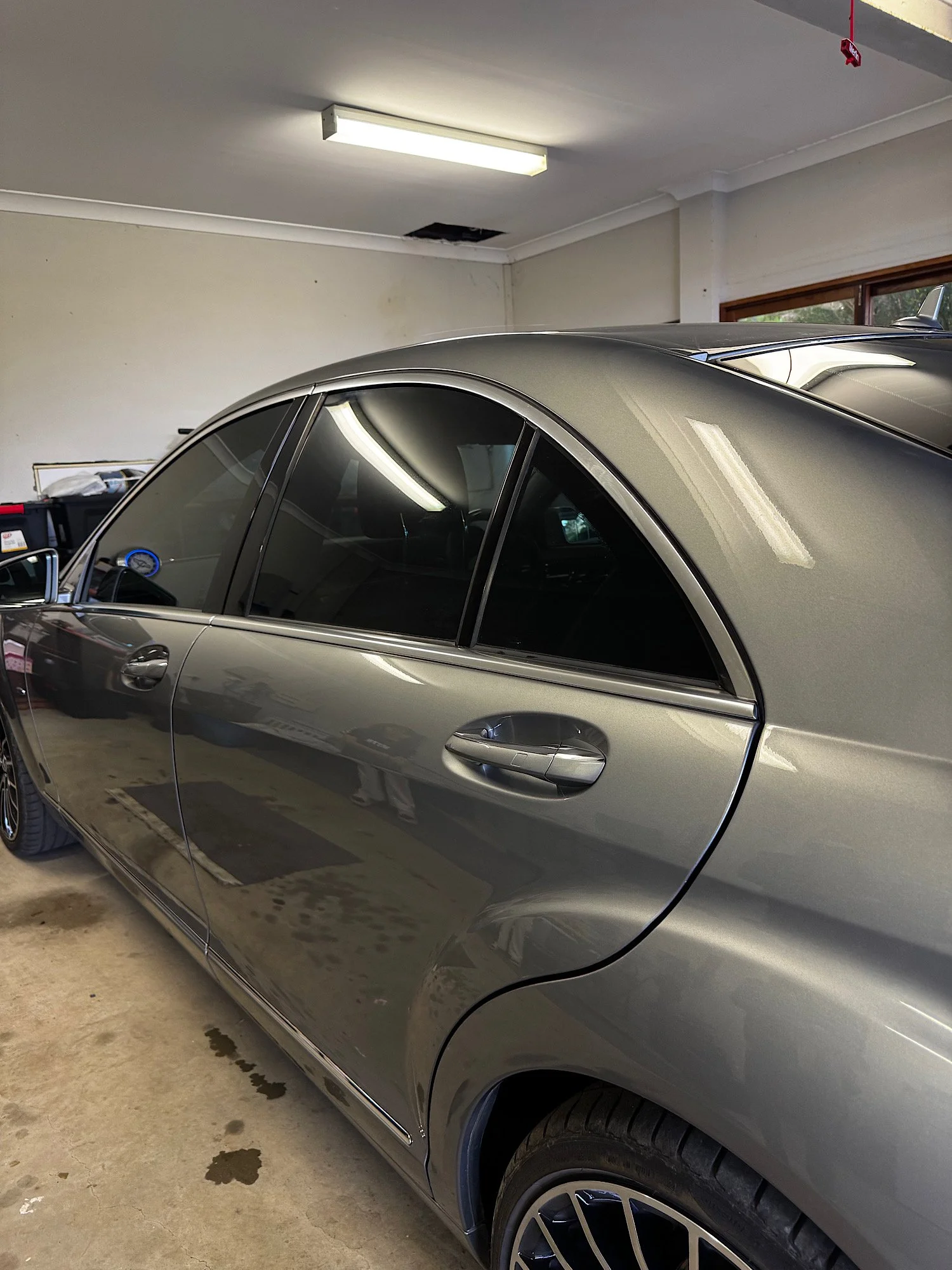 Mercedes-Benz S350 rear side profile with nano ceramic window tint