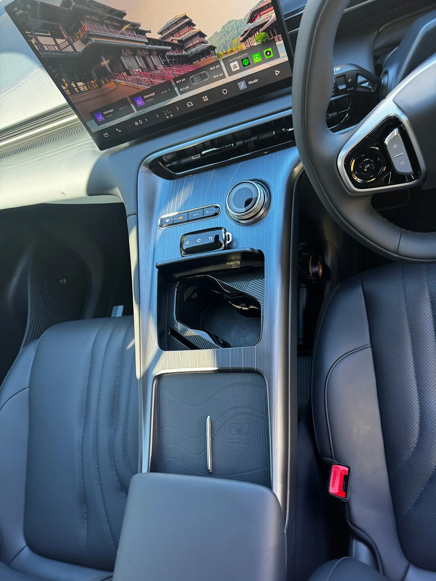 Interior trim protection applied on 2026 Geely EX5 at RD studio garage
