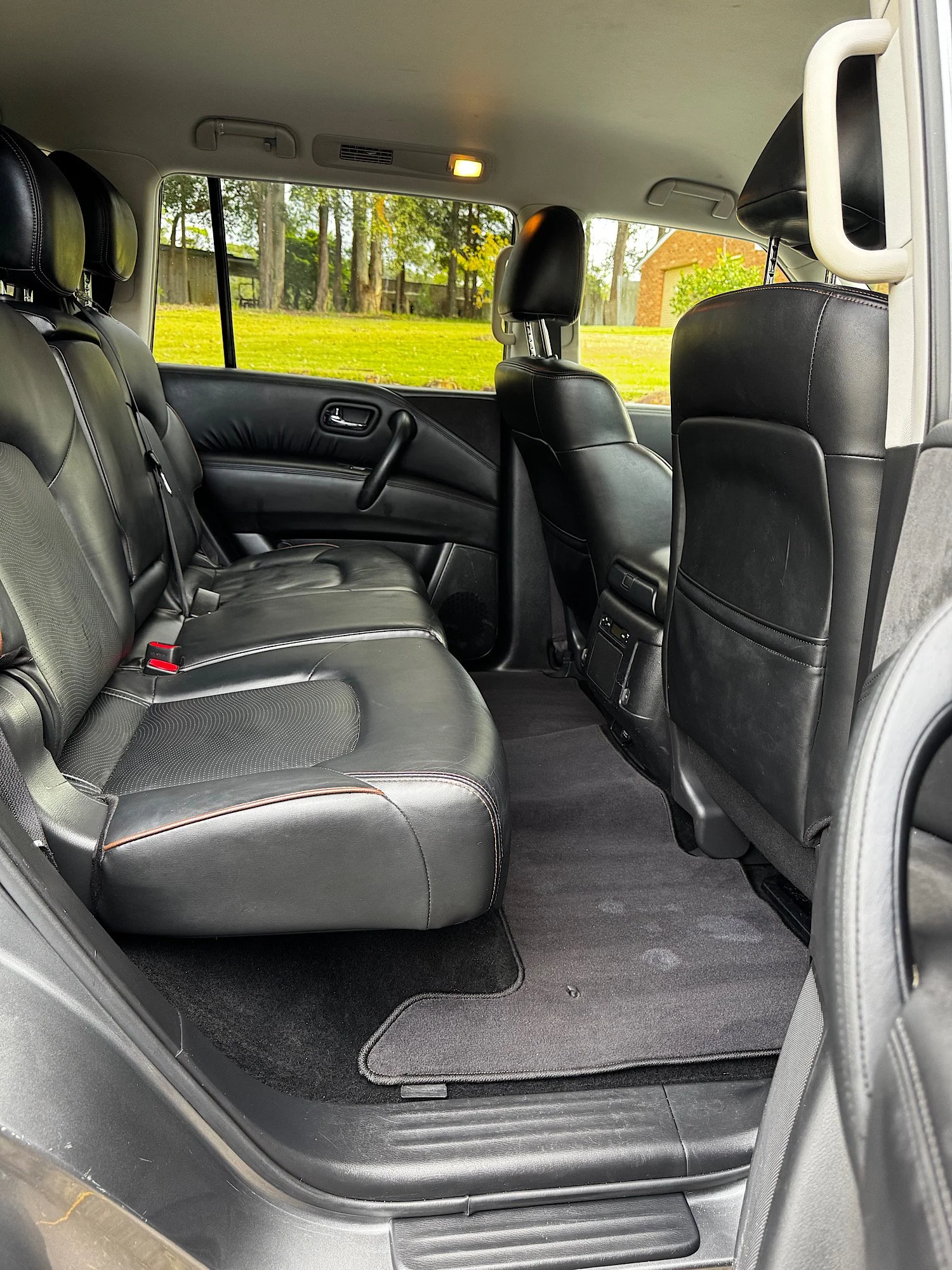 Clean rear seats and carpet after detailing Nissan Patrol Warrior interior
