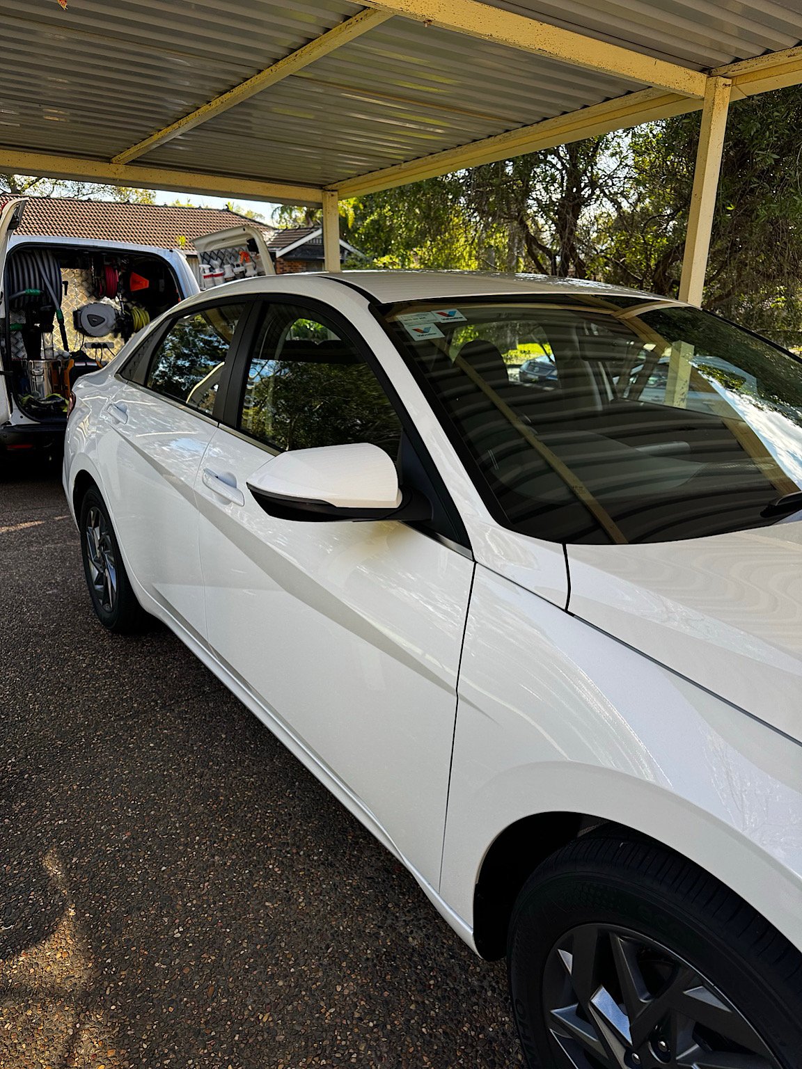 2026 Hyundai i30 Hybrid before window tint installation at a client's home on the Central Coast NSW