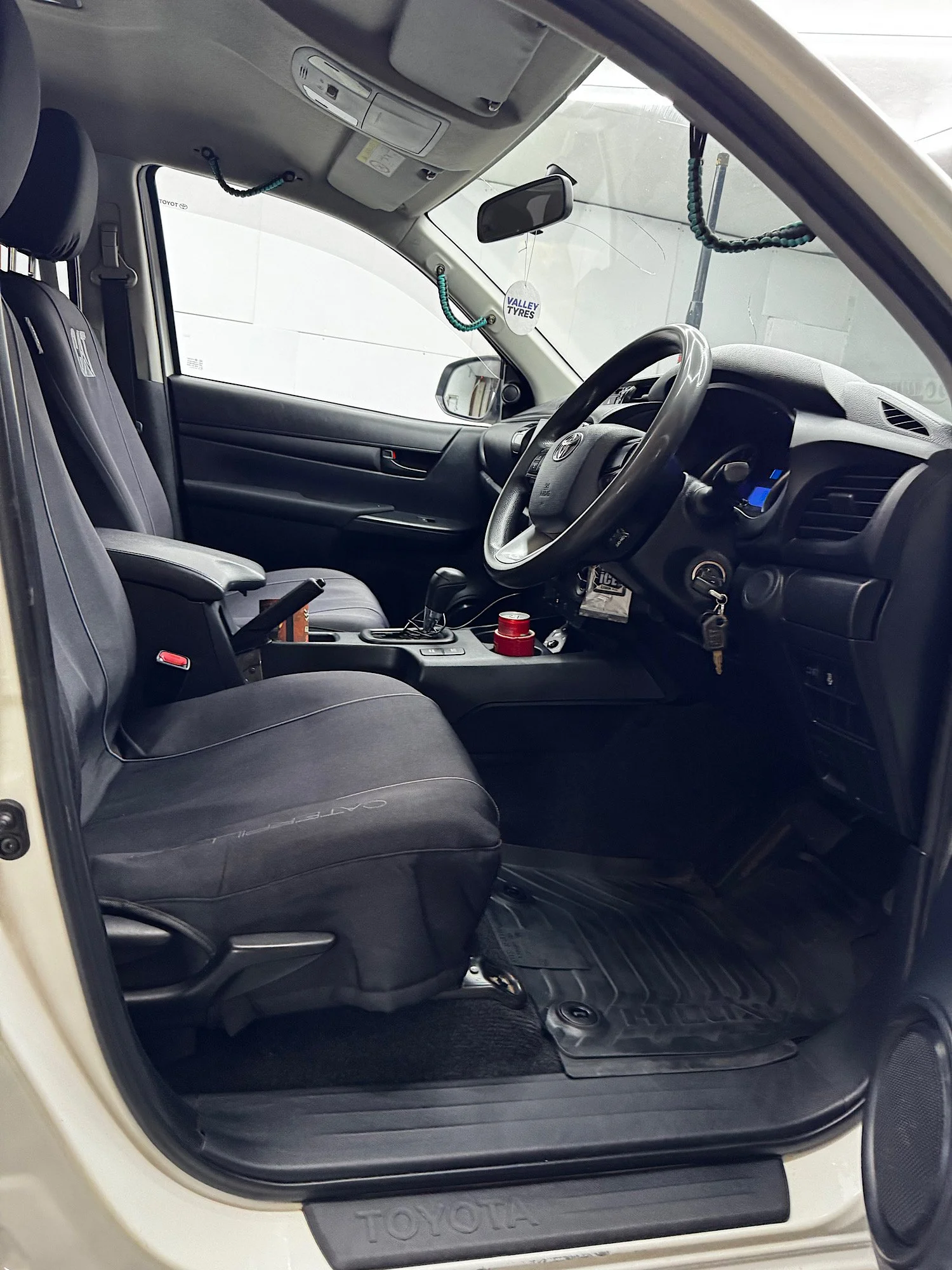 2017 Toyota Hilux cabin after interior detailing and carpet shampooing