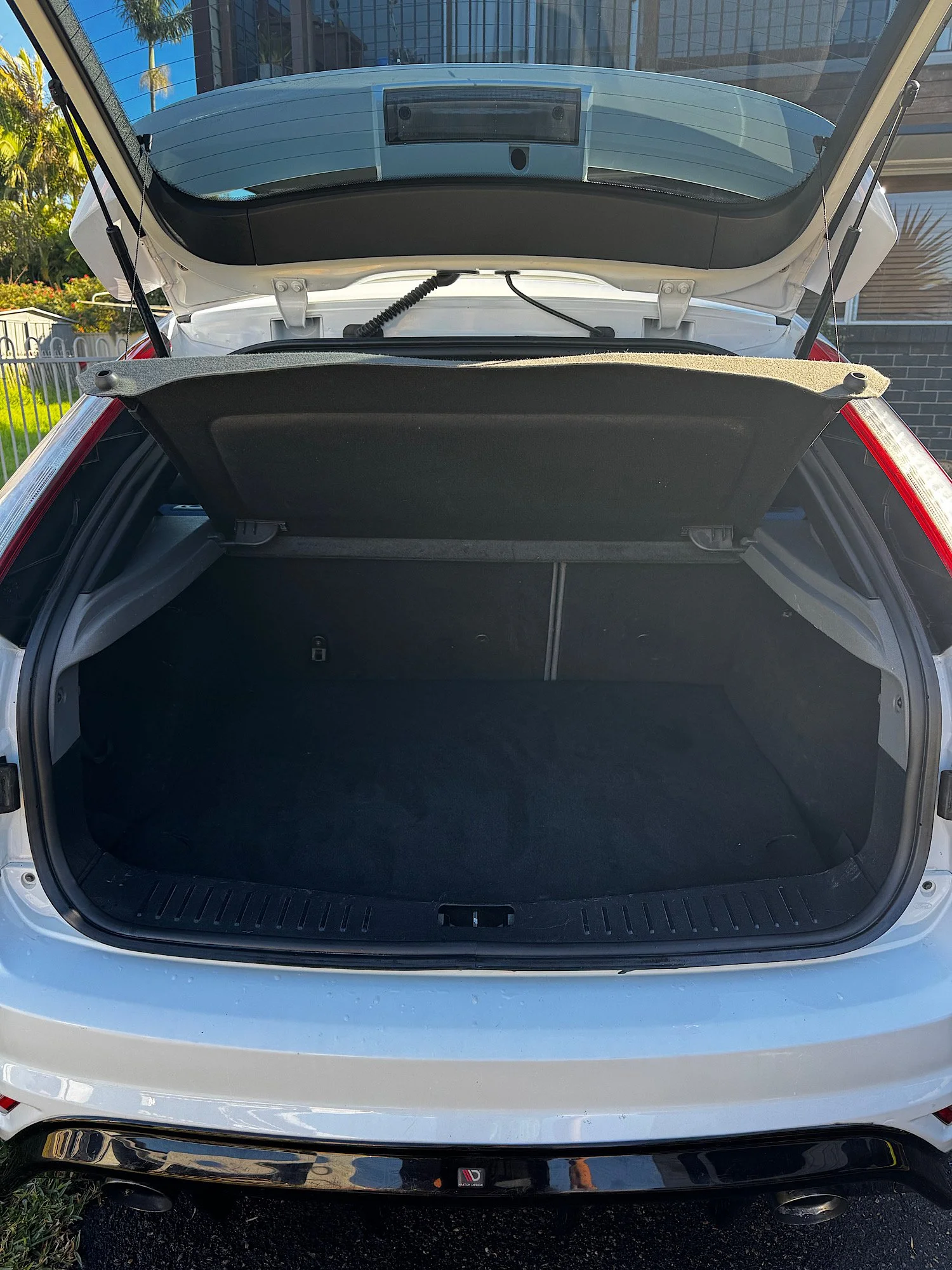 Clean boot area after an extended interior detailing service on a Ford Focus XR5 Turbo.