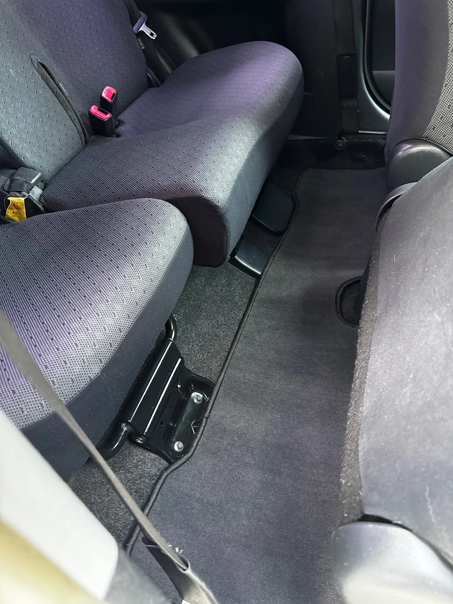 Rear carpet cleaned during Toyota Yaris interior detail