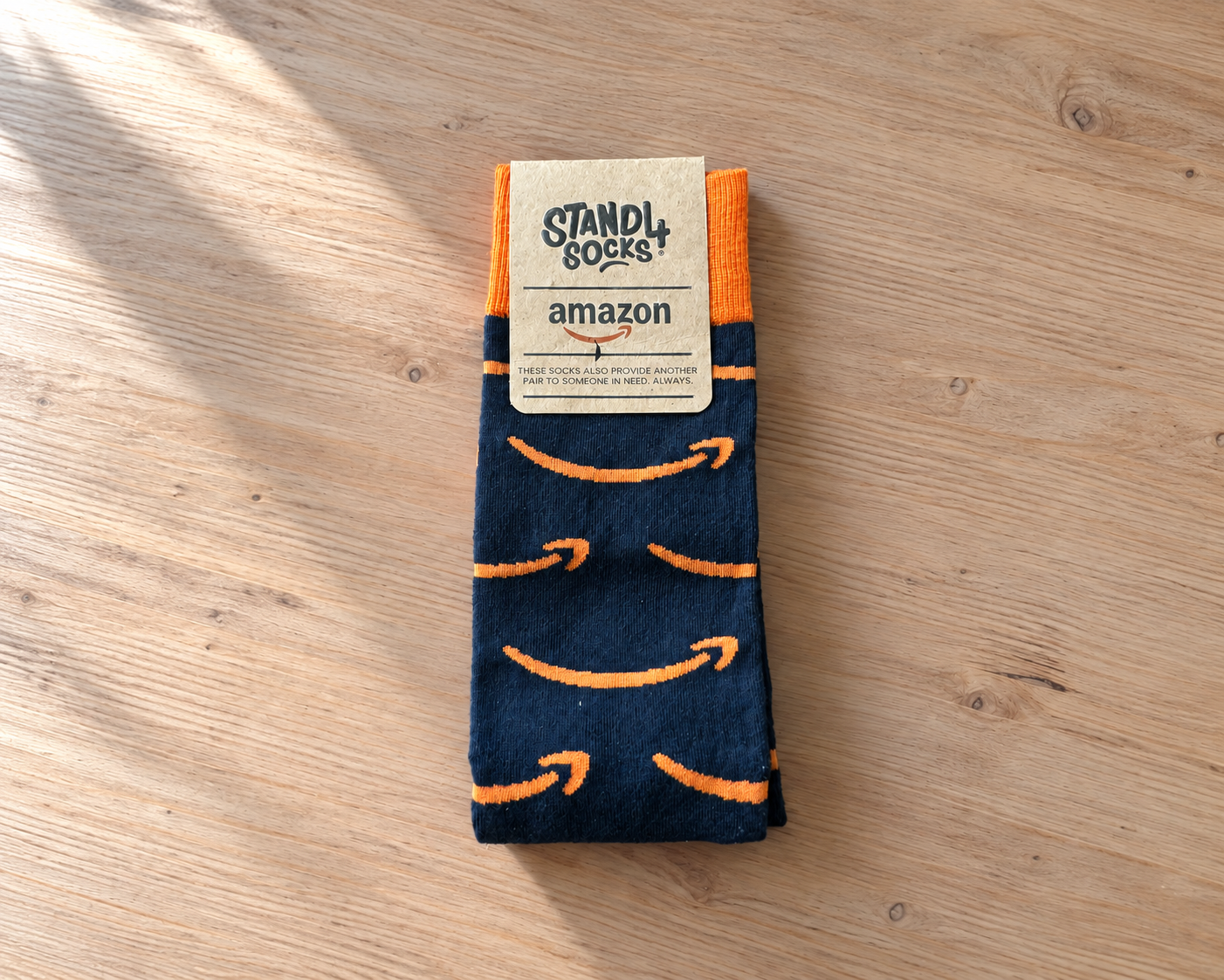 Branded sock label with event artwork