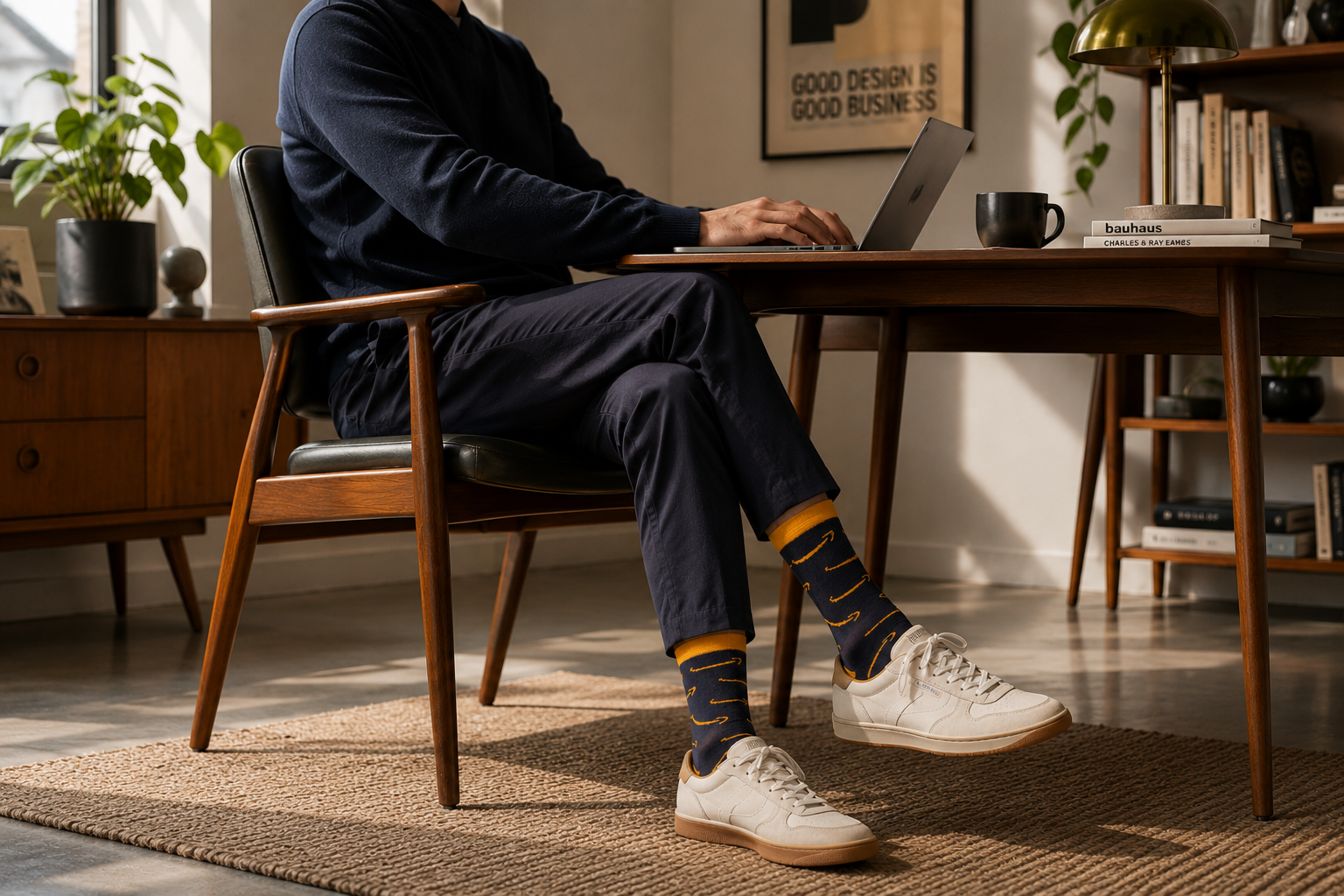 Custom corporate socks with branded packaging
