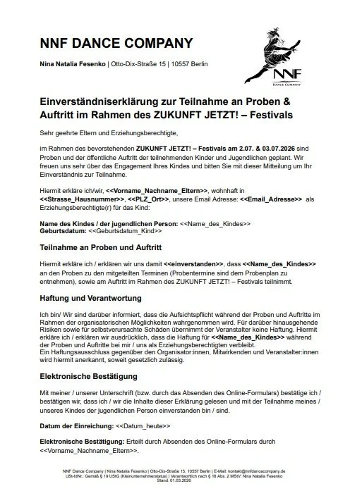 Vorschau Einverständniserklärung