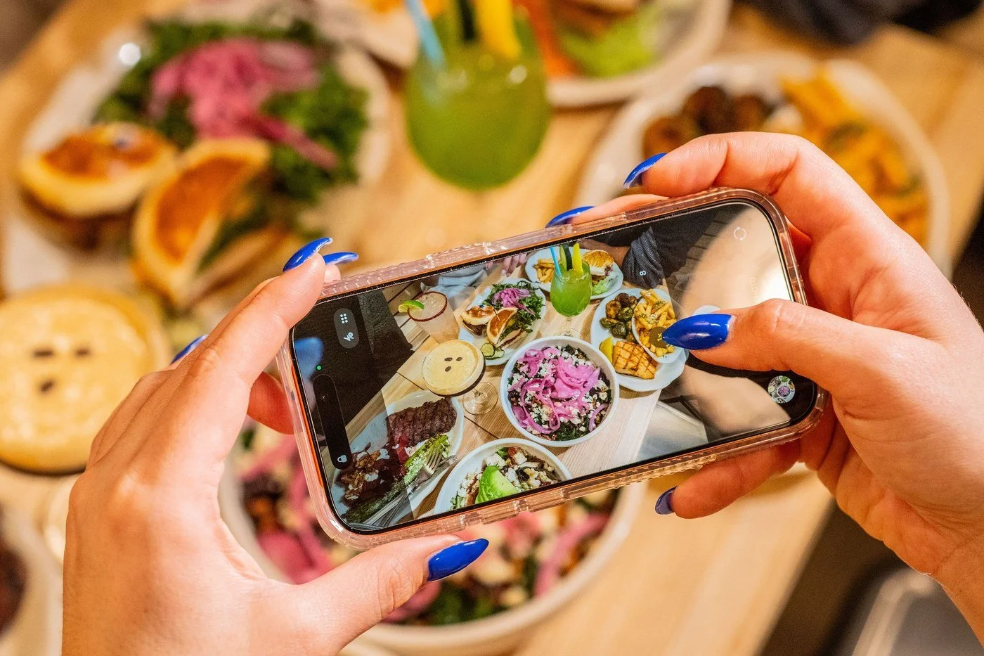 Photographing the food