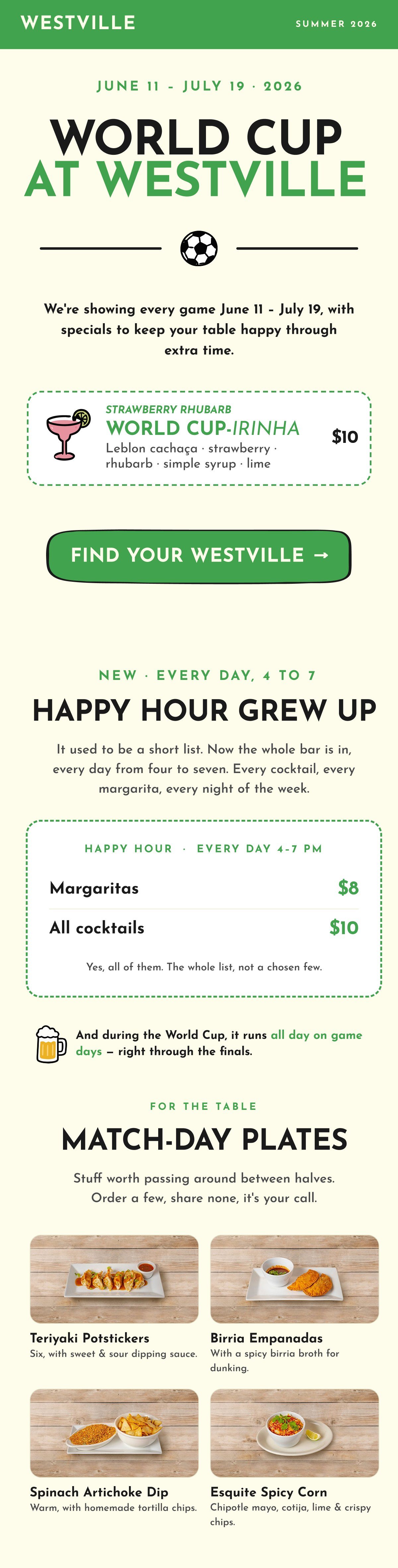 World Cup and happy hour