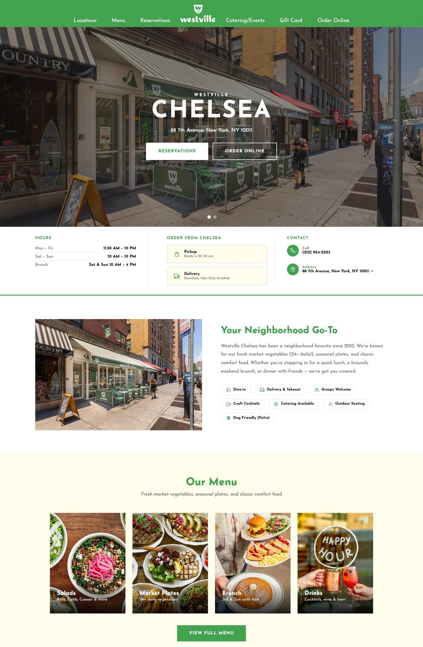 Westville Chelsea location page