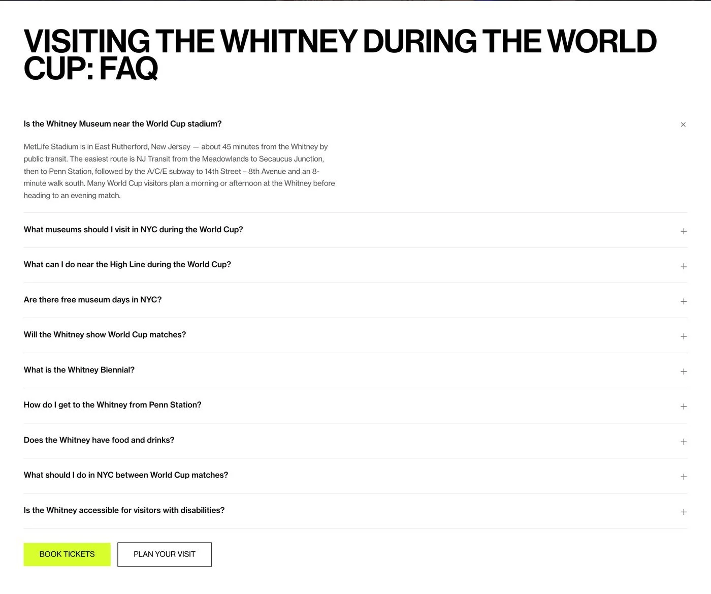 The FAQ, first answer open